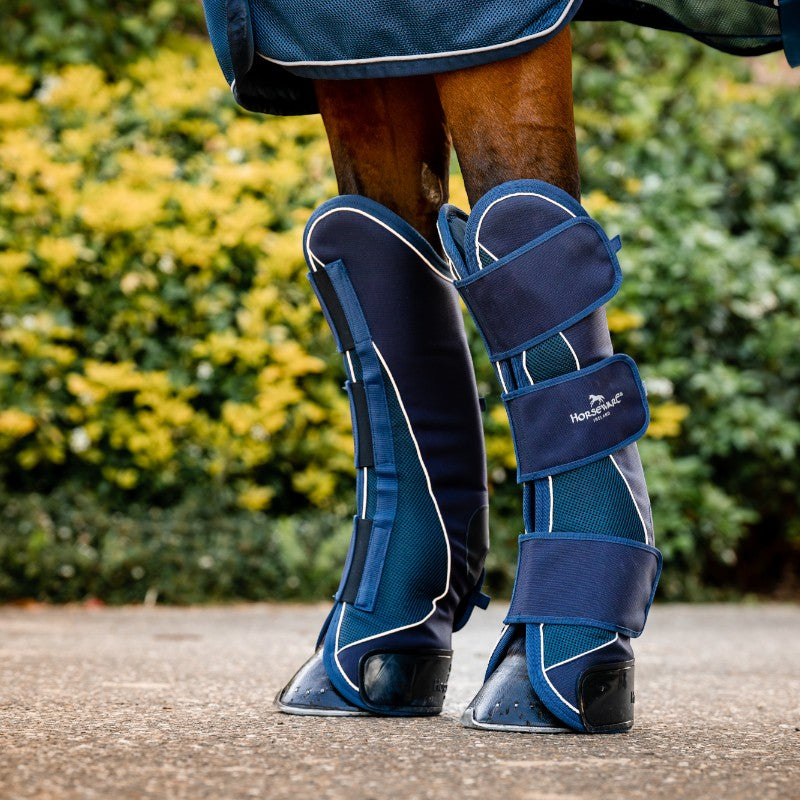 Horseware - Guêtres de transport Signature marine (x4) | - Ohlala
