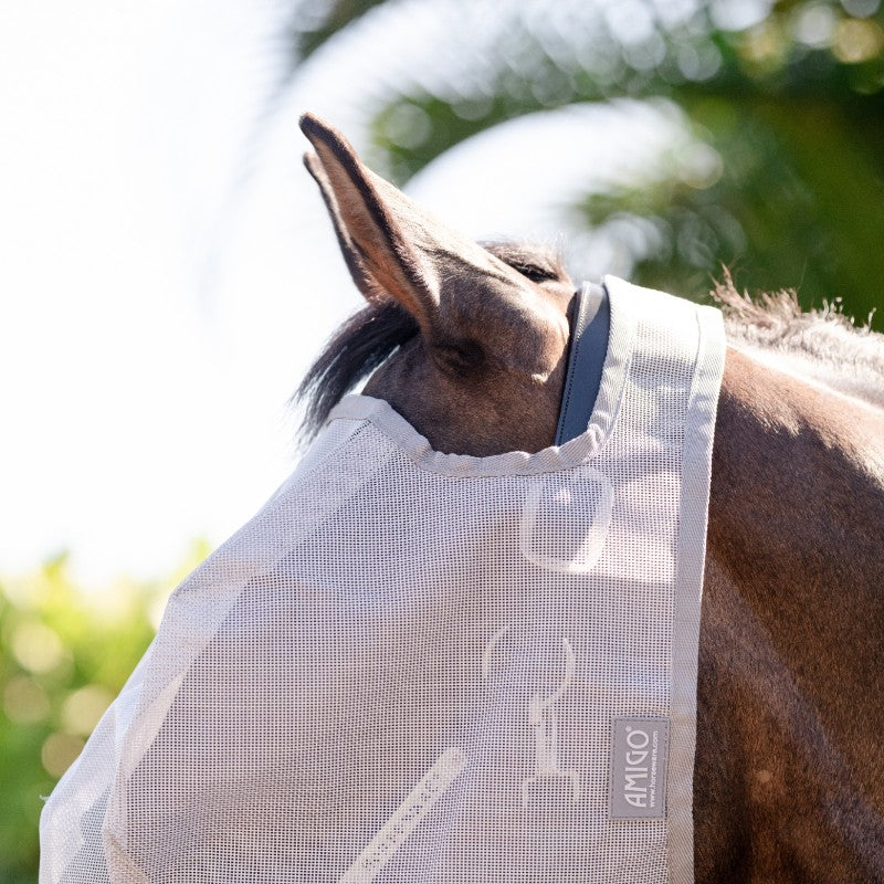 Horseware - Masque anti-mouches No Ears argent/ titanium grey/ argent | - Ohlala