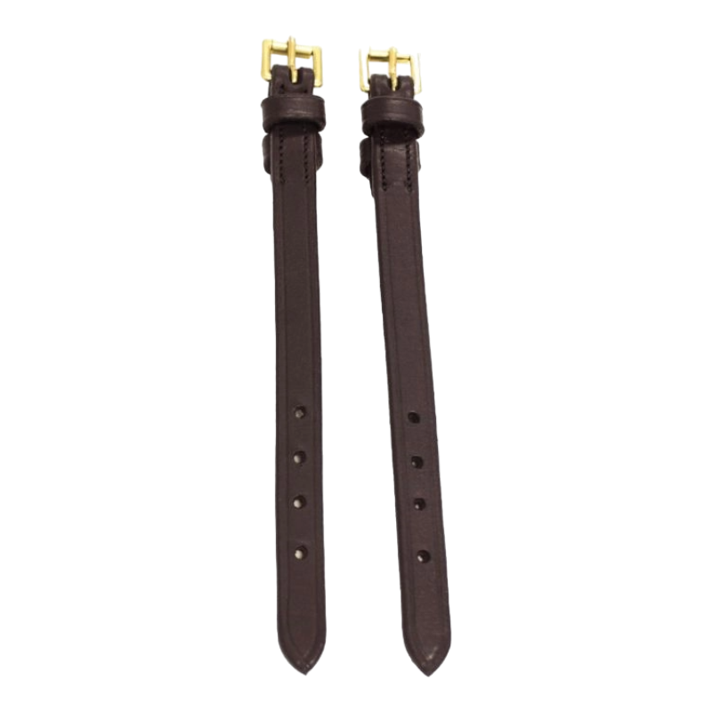 Horseware - Montant de mors Rambo Micklem havane et laiton (x2) | - Ohlala