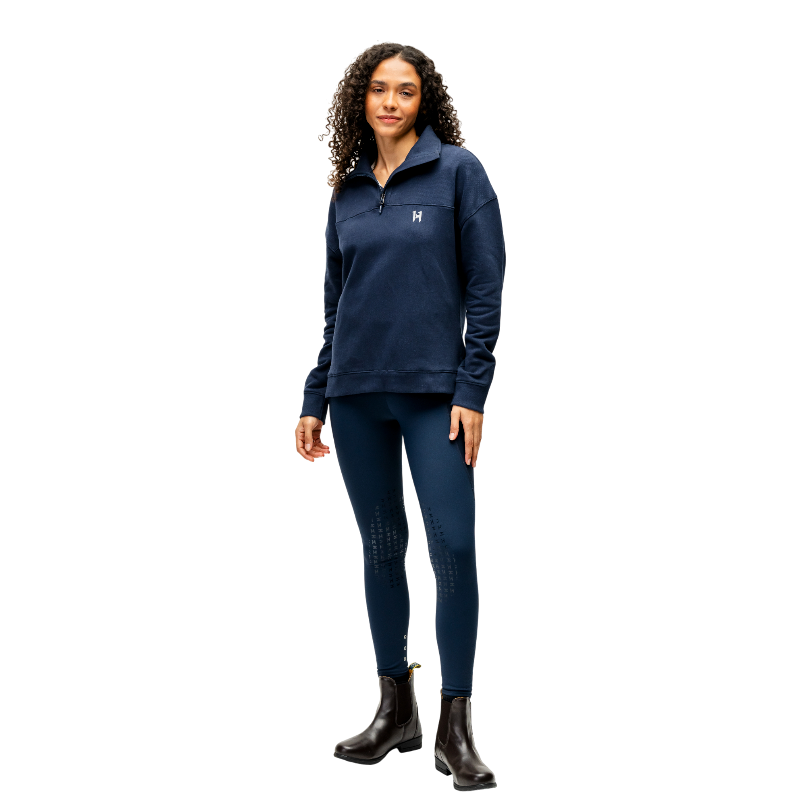 Horseware - Sweat manches longues femme Vitality marine | - Ohlala