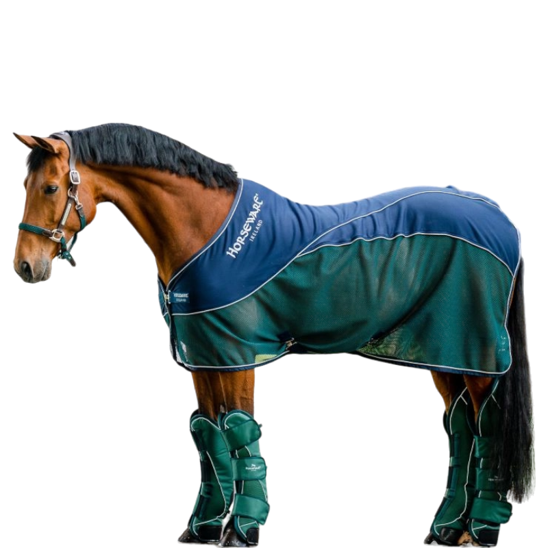 Horseware - Chemise séchante Signature Sport Cooler marine/ vert | - Ohlala