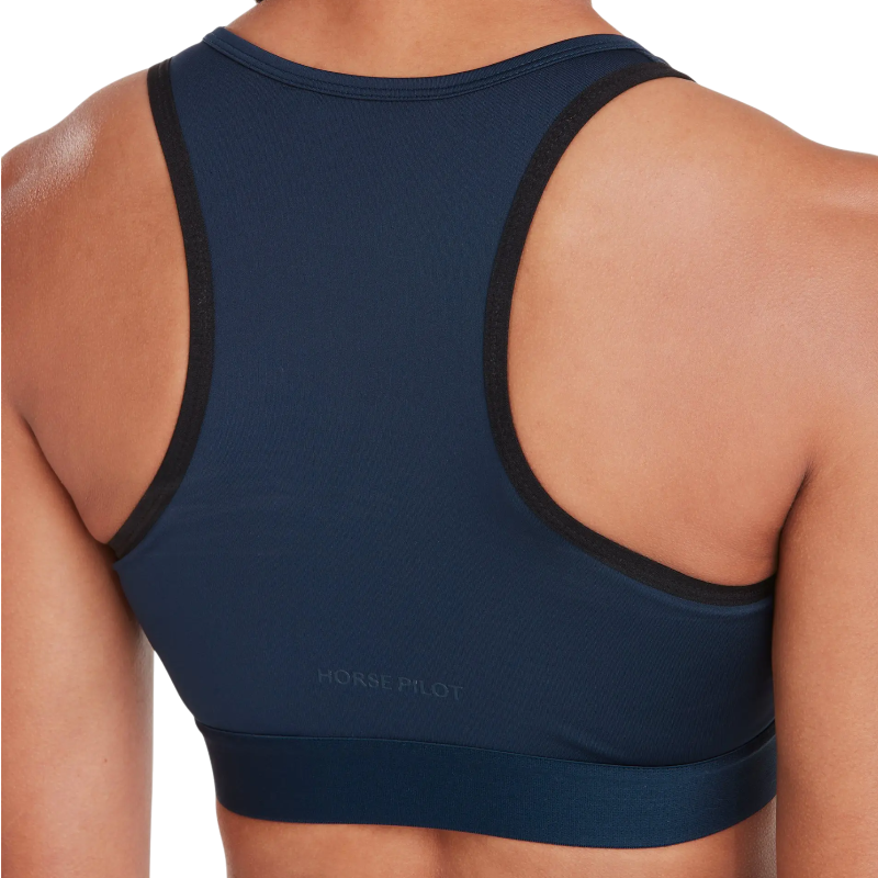 Horse Pilot - Brassière de sport Sports Bra femme marine | - Ohlala