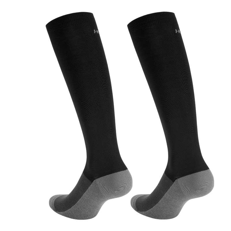 Horse Pilot - Chaussettes d'équitation unisexe Aero noir | - Ohlala