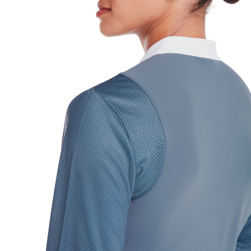 Horse Pilot - Chemise de concours manches longues femme Aerolight vintage indigo | - Ohlala