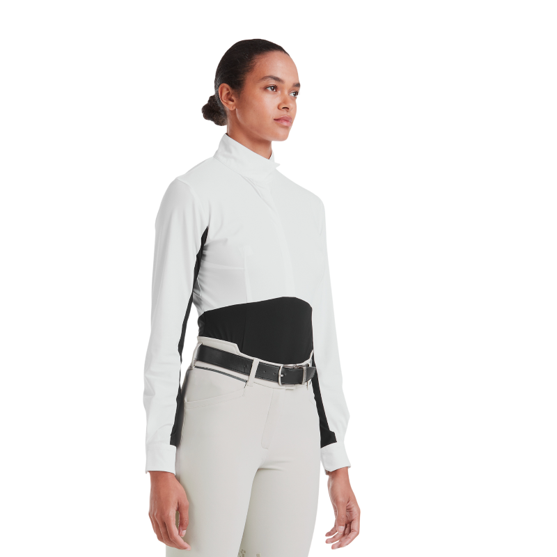 Horse Pilot - Chemise de concours manches longues femme Monica noir | - Ohlala