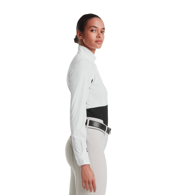 Horse Pilot - Chemise de concours manches longues femme Monica noir | - Ohlala