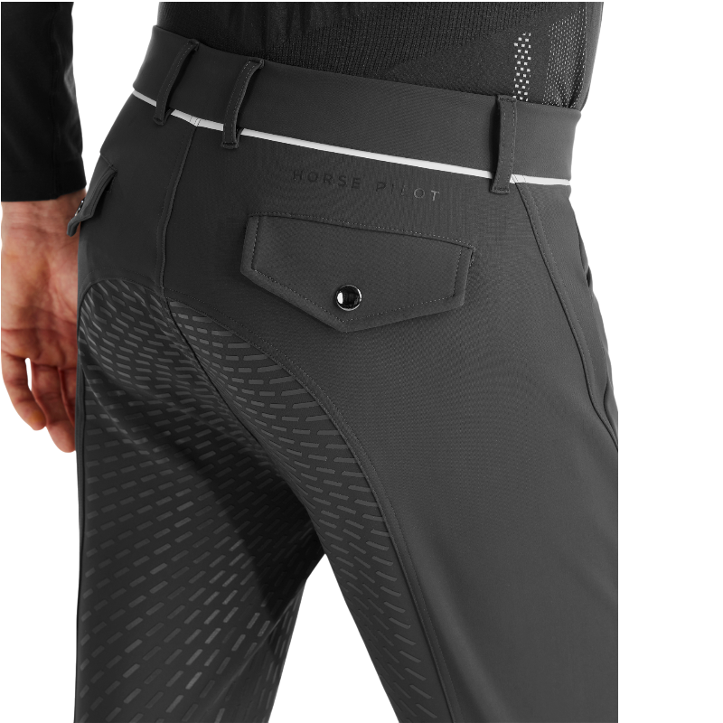 Horse Pilot - Pantalon d'équitation homme X-Grip gris | - Ohlala