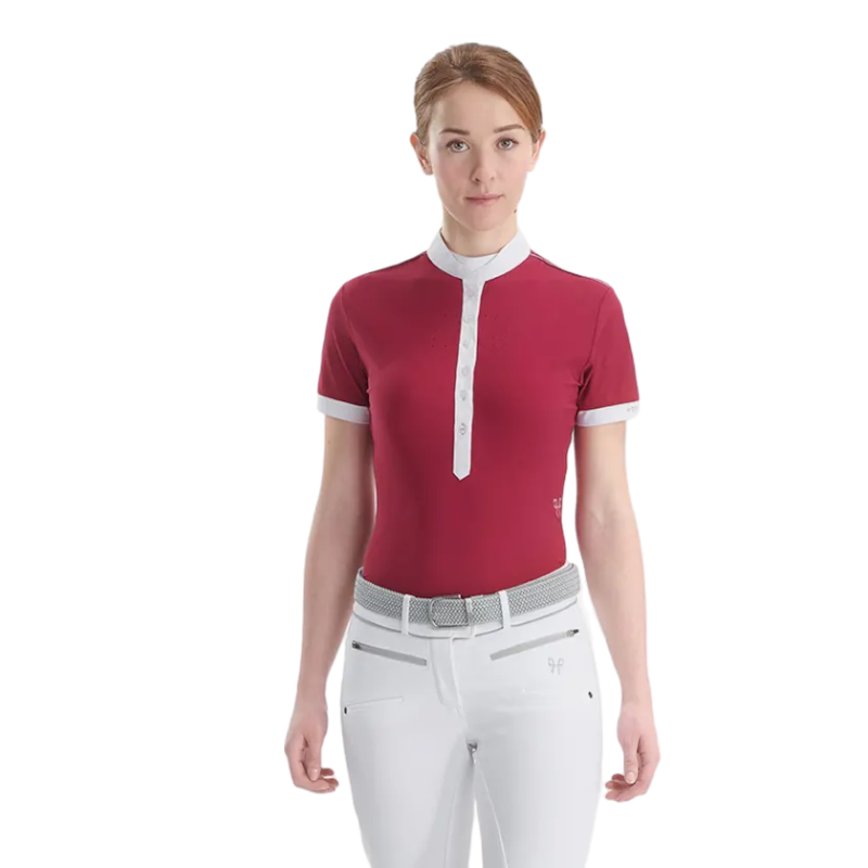Horse Pilot - Polo manches courtes femme Aerolight rubis | - Ohlala