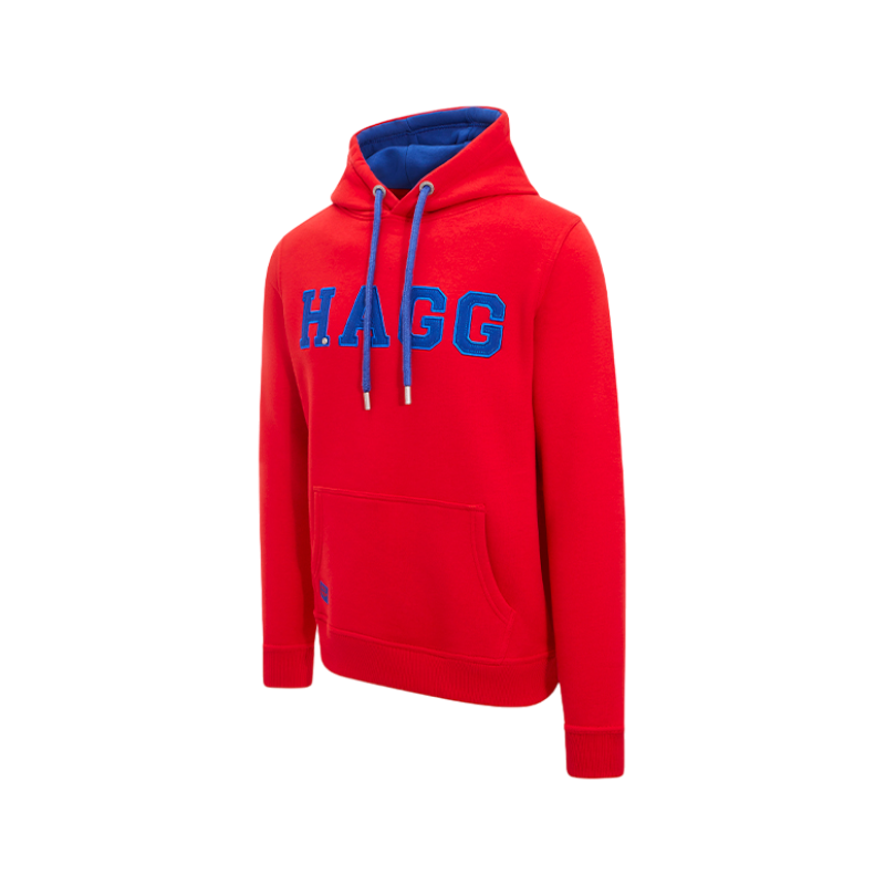 Hagg - Sweat à capuche femme rouge/ bleu roi | - Ohlala