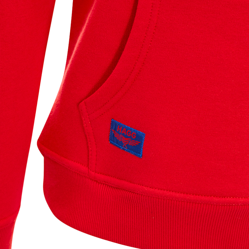 Hagg - Sweat à capuche femme rouge/ bleu roi | - Ohlala