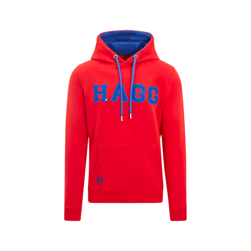 Hagg - Sweat à capuche femme rouge/ bleu roi | - Ohlala