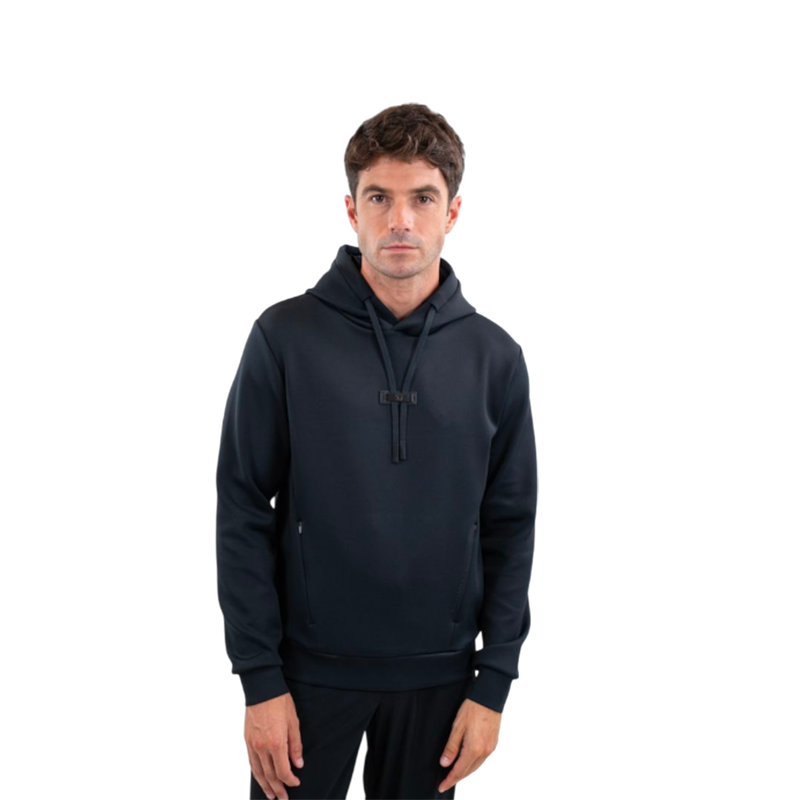 SG - Sweat à capuche unisexe Maddox noir | - Ohlala