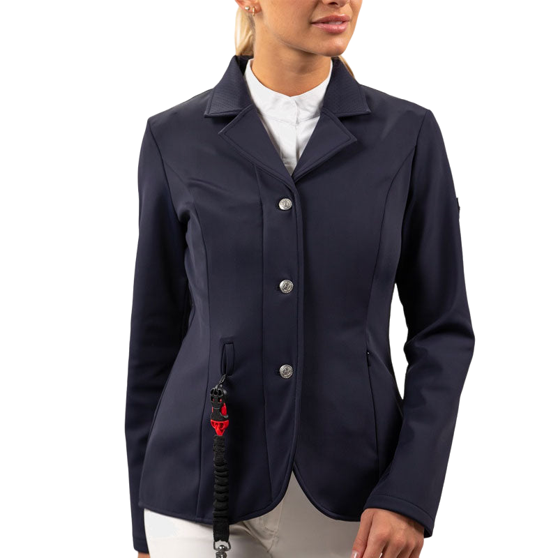 Harcour - Veste de concours femme Kanji compatible airbag marine | - Ohlala