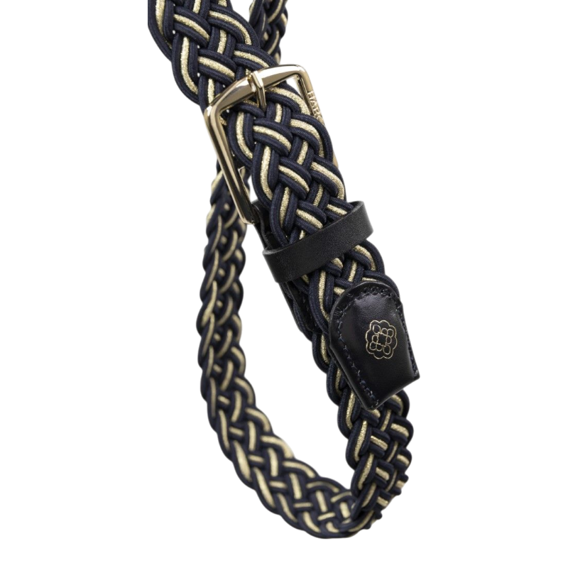 Harcour - Ceinture élastique Charline marine/ light gold Harcour x Versailles | - Ohlala