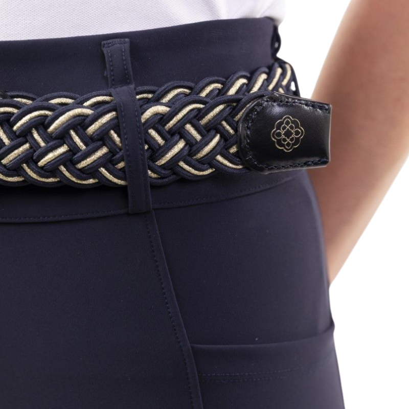 Harcour - Ceinture élastique Charline marine/ light gold Harcour x Versailles | - Ohlala