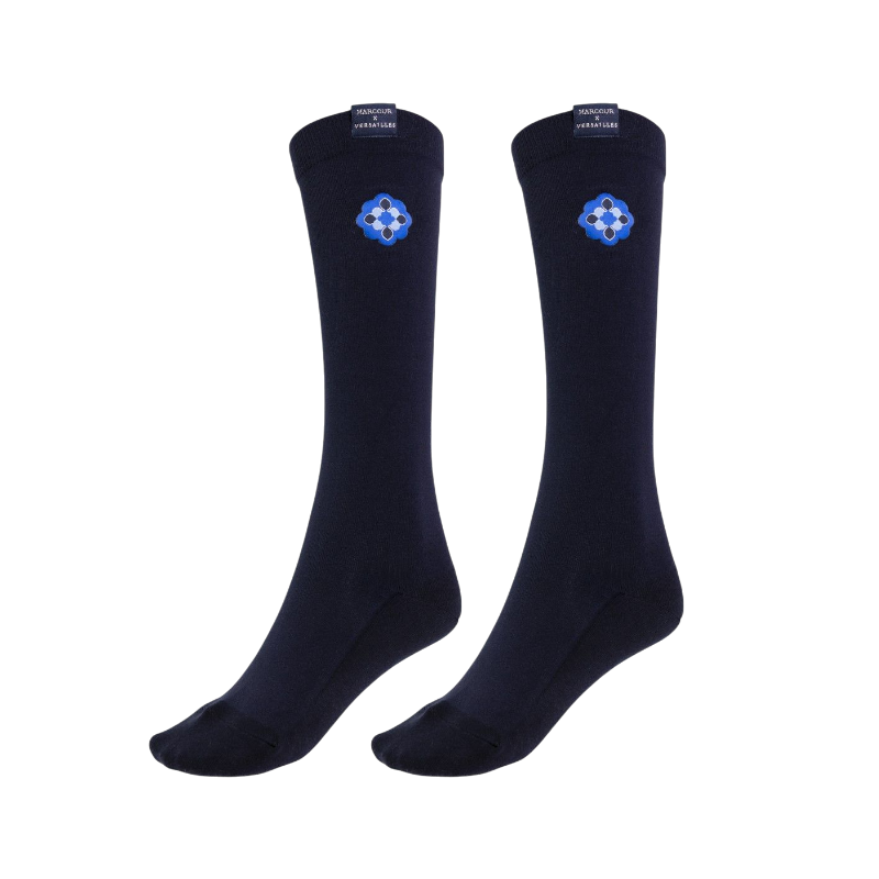 Harcour - Chaussettes Alienor marine/ bleu versailles Harcour x Versailles | - Ohlala