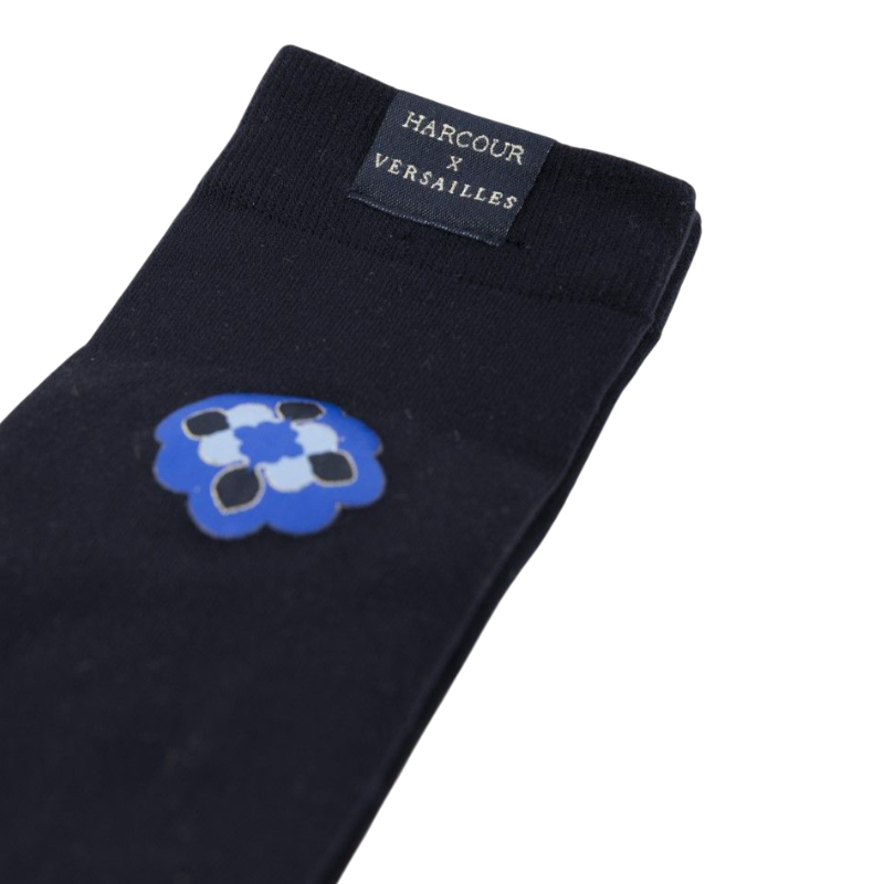 Harcour - Chaussettes Alienor marine/ bleu versailles Harcour x Versailles | - Ohlala