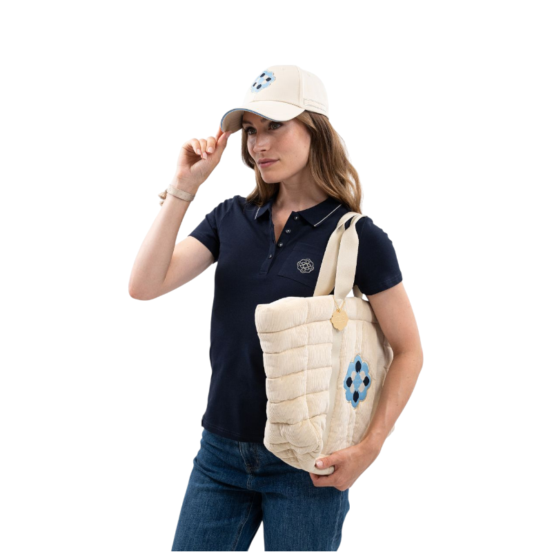 Harcour - Polo femme manches courtes Gasparine marine Harcour x Versailles | - Ohlala