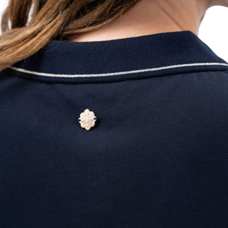 Harcour - Polo femme manches courtes Gasparine marine Harcour x Versailles | - Ohlala