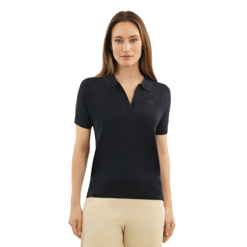 Harcour - Polo manches courtes femme Babeth marine | - Ohlala