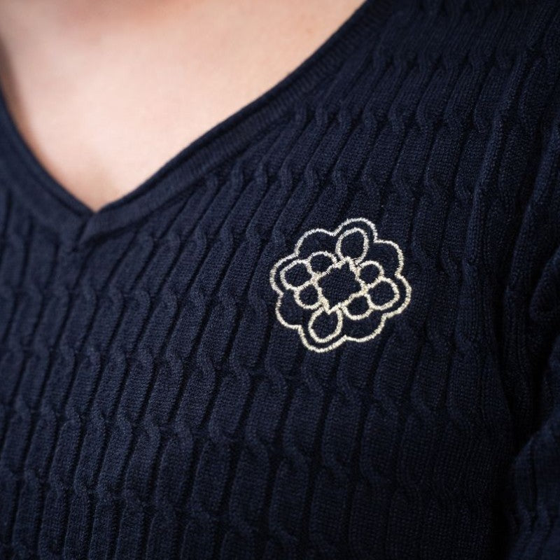 Harcour - Pull femme Antoinette marine Harcour x Versailles | - Ohlala