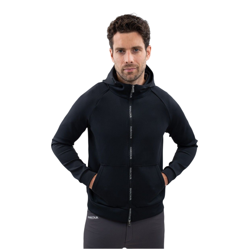 Harcour - Sweat technique zippé homme Aron noir | - Ohlala