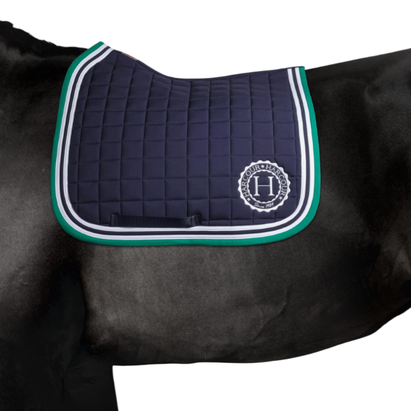 Harcour - Tapis de dressage Soft marine/ emerald green | - Ohlala