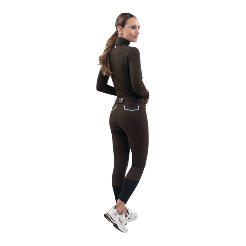 Harcour - Pantalon d'équitation polaire femme Jaipur cacao | - Ohlala
