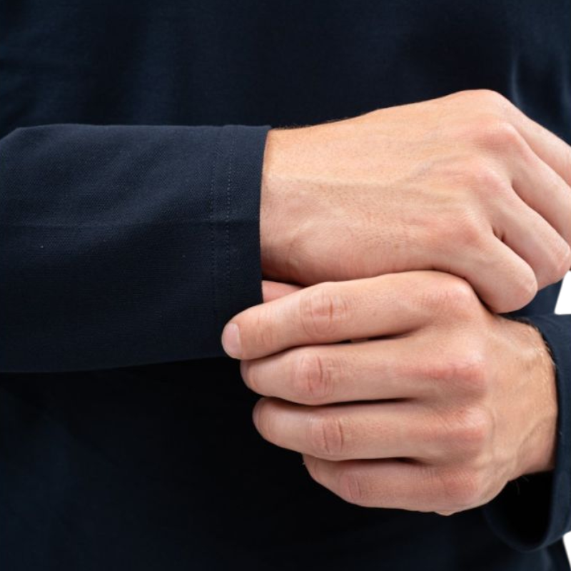 Harcour - Polo met lange mouwen voor heren Malik marine