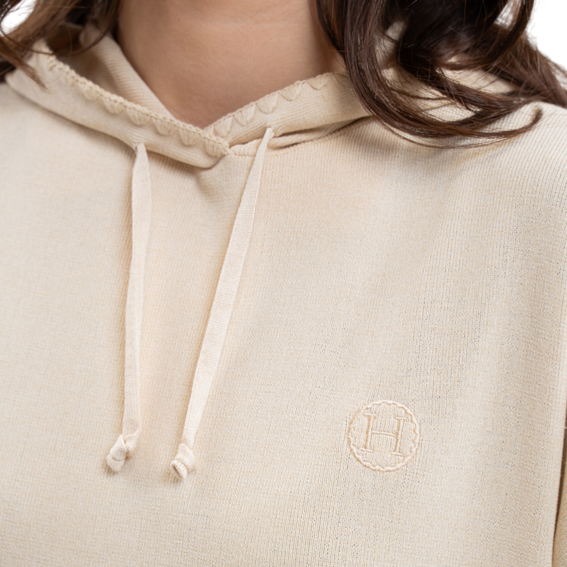 Harcour - Sweat à capuche manches longues femme Plume lin | - Ohlala