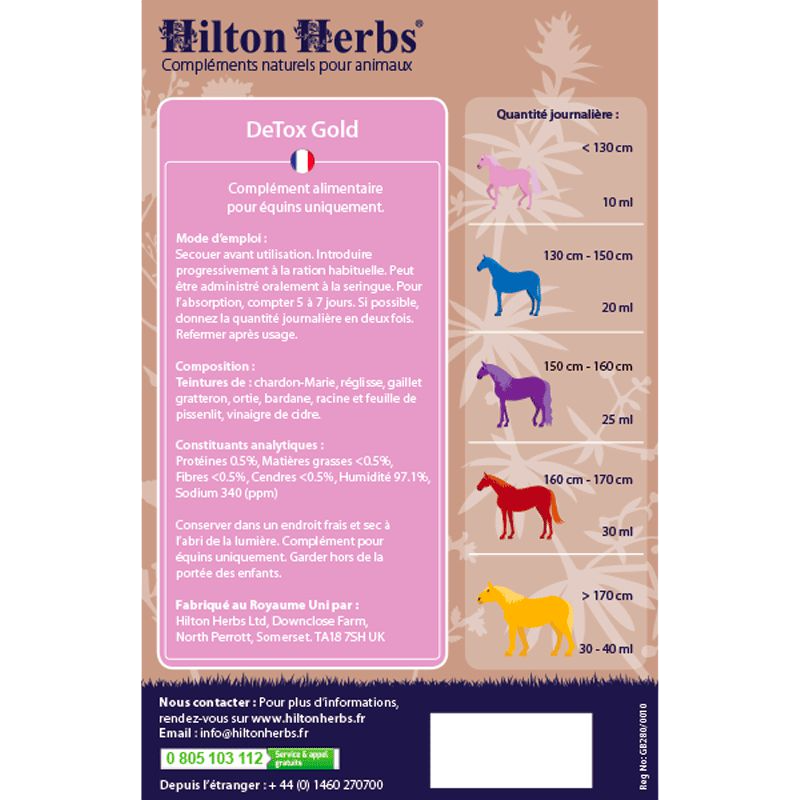 Hilton Herbs - Complément alimentaire Drainage foie reins Detox gold | - Ohlala