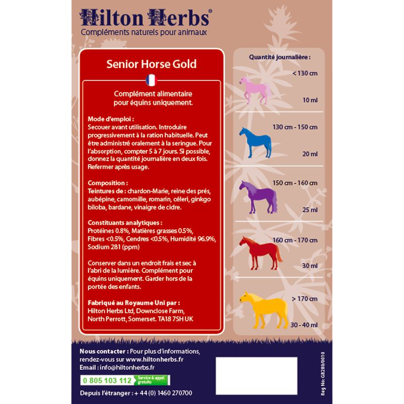 Hilton Herbs - Complément alimentaire cheval âgé senior horse | - Ohlala