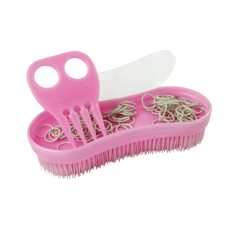 Hippotonic - Brosse à natter rose | - Ohlala