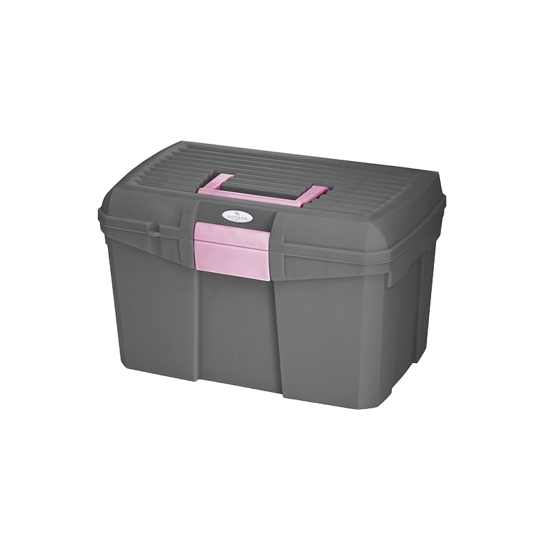 Hippotonic - Coffre de pansage gris/rose | - Ohlala