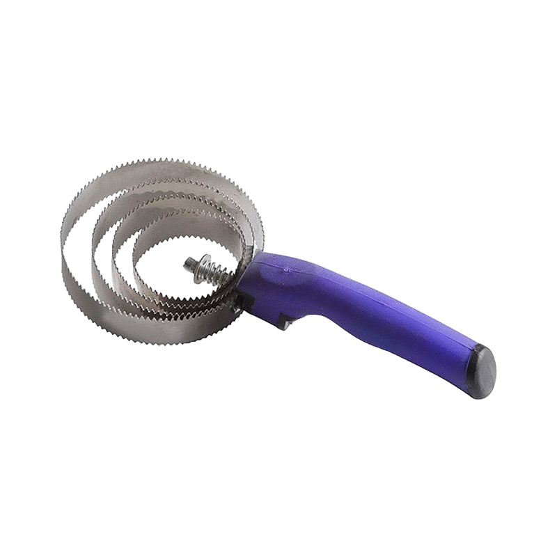 Hippotonic - Etrille métallique ronde poignée soft violet | - Ohlala