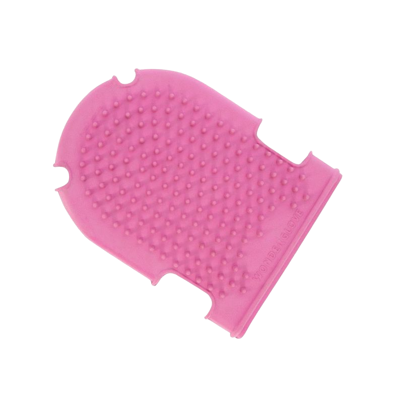 Hippotonic - Gant étrille + brosse rose | - Ohlala