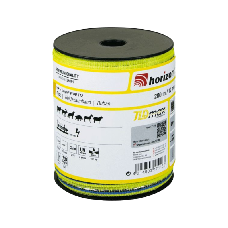 Horizont - Ruban Ranger 12mm/200m jaune fluo | - Ohlala