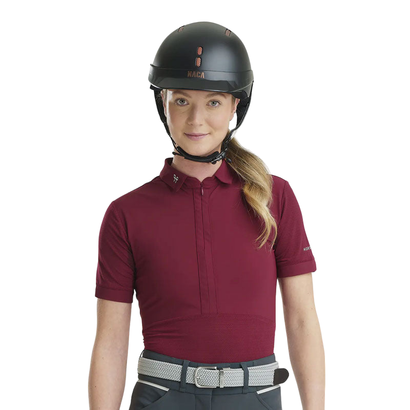 Horse Pilot - Polo d'équitation femme Aeromesh dark red | - Ohlala