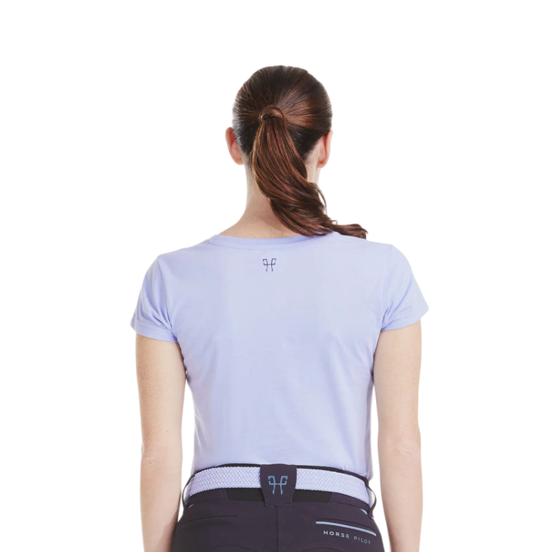 Horse Pilot - T-shirt manches courtes femme Team shirt lavende | - Ohlala