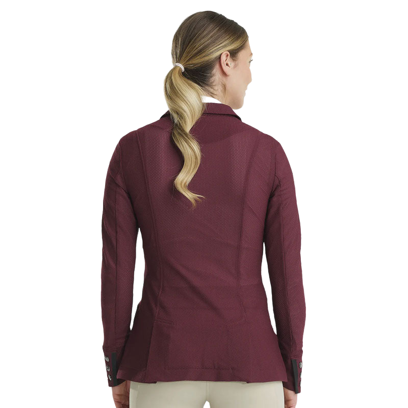 Horse Pilot - Veste de concours femme Aeromesh burgundy | - Ohlala