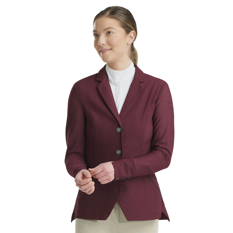 Horse Pilot - Veste de concours femme Aeromesh burgundy | - Ohlala