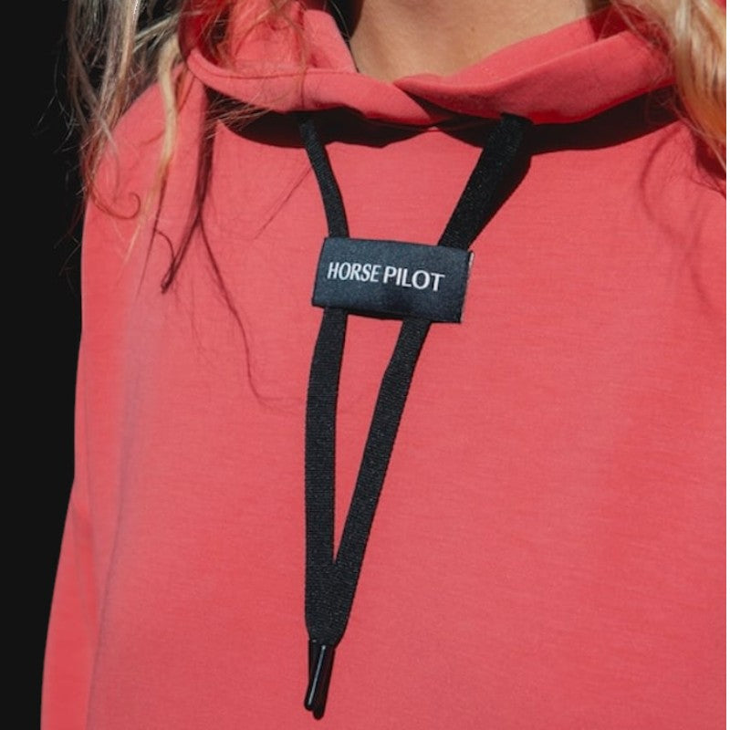 Horse Pilot - Sweat à capuche femme Team rose coral | - Ohlala