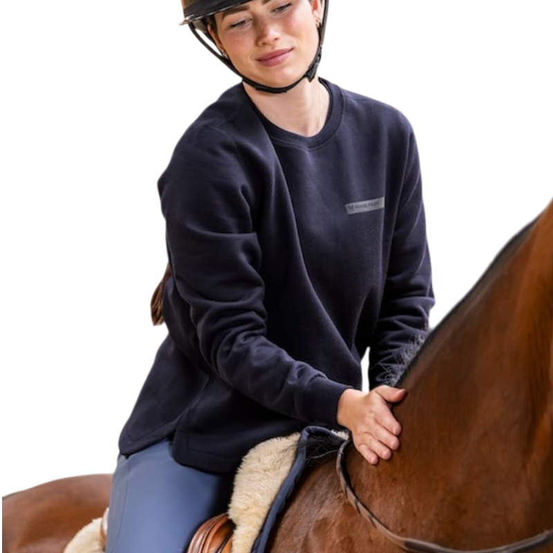 Horse Pilot - Sweat manches longues femme Merinos dark night | - Ohlala