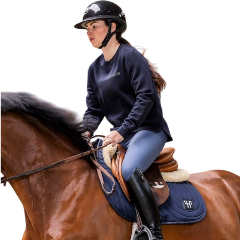 Horse Pilot - Sweat manches longues femme Merinos dark night | - Ohlala