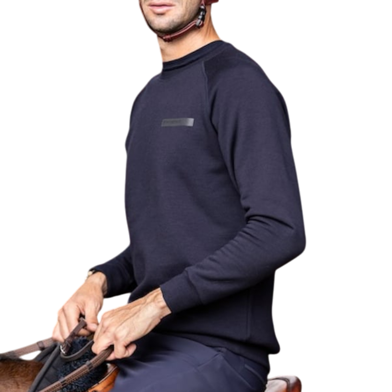 Horse Pilot - Sweat manches longues homme Merinos dark night | - Ohlala