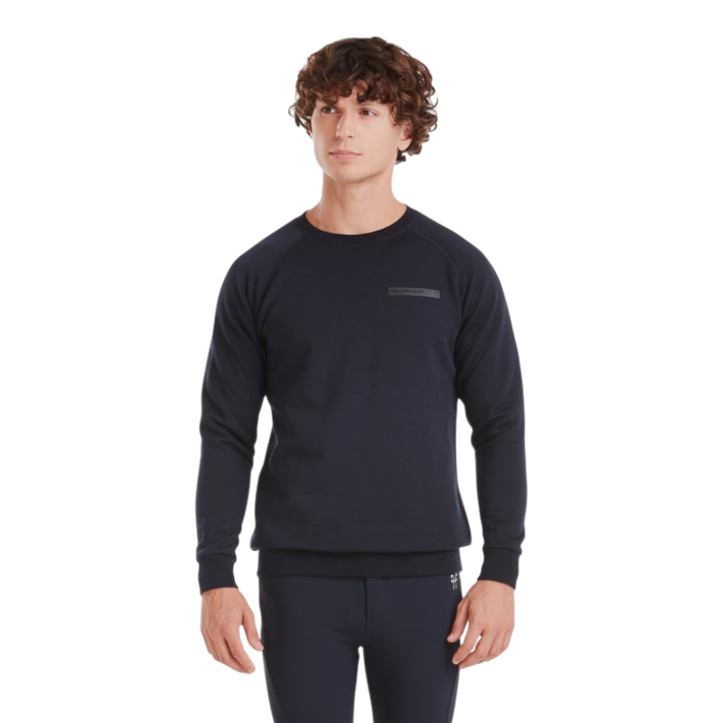 Horse Pilot - Sweat manches longues homme Merinos dark night | - Ohlala