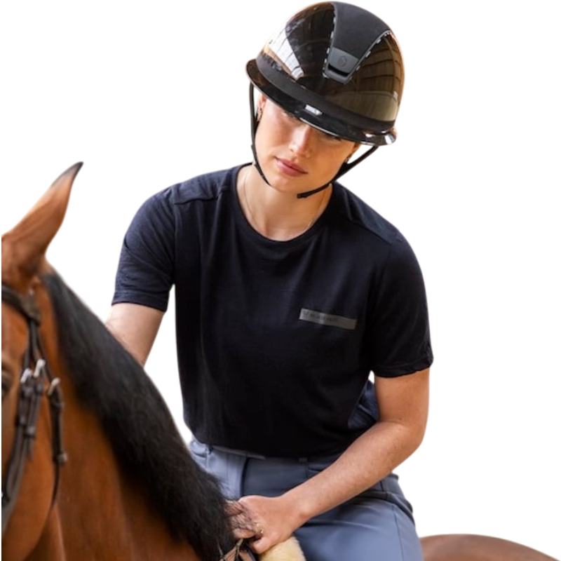 Horse Pilot - T-shirt manches courtes femme Merinos dark night | - Ohlala