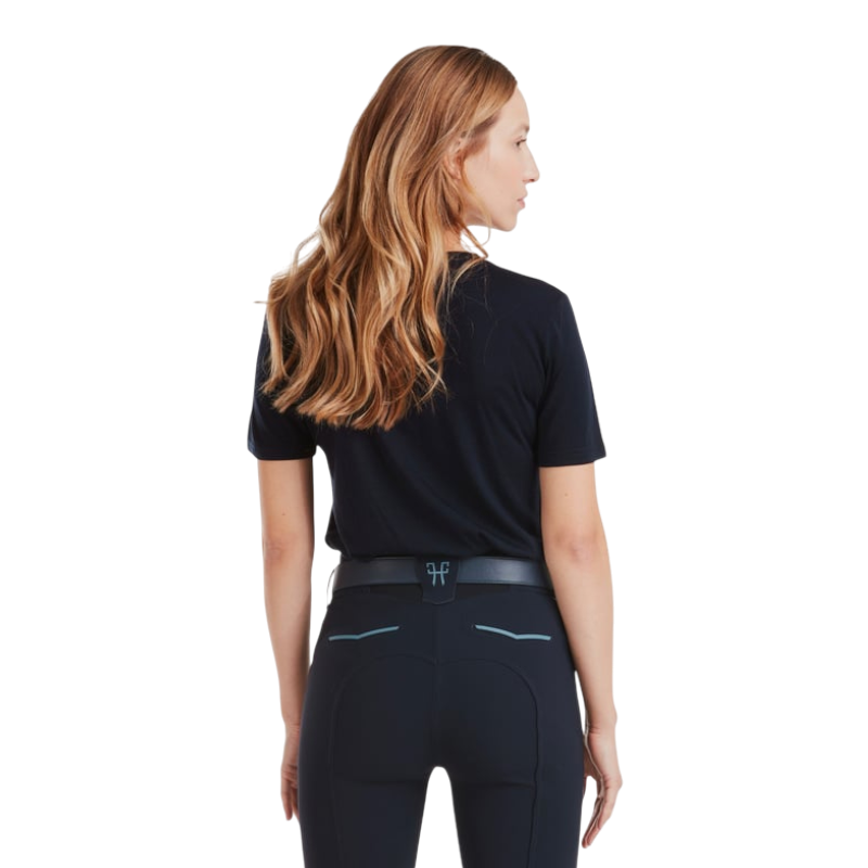Horse Pilot - T-shirt manches courtes femme Merinos dark night | - Ohlala