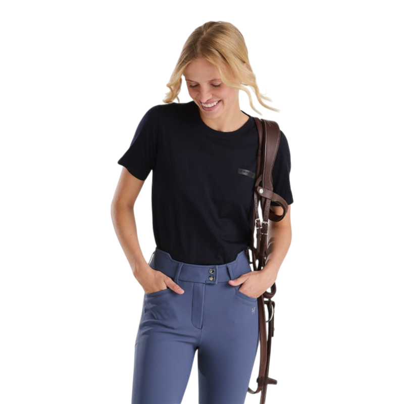 Horse Pilot - T-shirt manches courtes femme Merinos dark night | - Ohlala