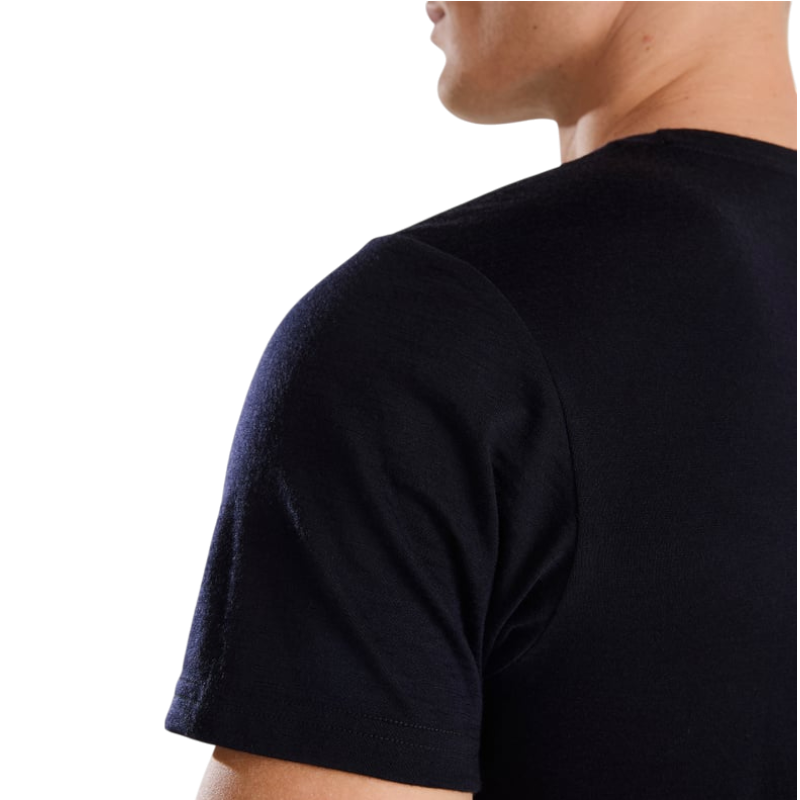 Horse Pilot - T-shirt manches courtes homme Merinos dark night | - Ohlala